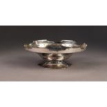 GEORGE VI SILVER SWEET MEAT DISH, of footed form with pierced floral border, 1 ¾? (4.4cm) high, 5 ½?