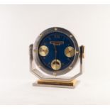 MODERN PATEK PHILLIPE, GENEVE, ?STORE DISPLAY? DESK TOP QUARTZ CLOCK WITH ALARM, the 4? blue and