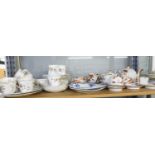 A 1950's JAPANESE SOKO CHINA 17 PIECE TEA SERVICE, WITH CUPS ON COMBINED SAUCER/TEA PLATES, ALSO A