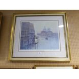 BOB RICHARDSON, 'MORNING SUNLIGHT', VENICE PRINT IN FRAME, 287/500