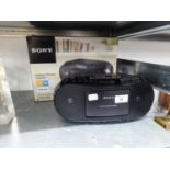 SONY CD 'BOOMBOX' PORTABLE RADIO AND CD PLAYER, BOXED