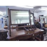 NINETEENTH CENTURY MAHOGANY TOILET MIRROR AND ANOTHER (A.F.)