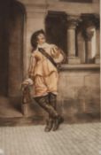 AFTER J.L.E. MEISSONIER BY F.G. STEVENSON PAIR OF MEZZOTINTS OF CAVALIERS ?Reverie? ?Courtyard at