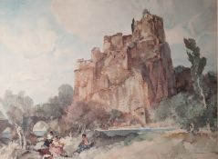 AFTER SIR WILLIAM RUSSELL FLINT LIMITED EDITION COLOUR PRINT ?Picnic at Le Roche?, (832/850)