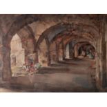 AFTER SIR WILLIAM RUSSELL FLINT LIMITED EDITION COLOUR PRINT?Flowers in the Cloister?, (780/850)