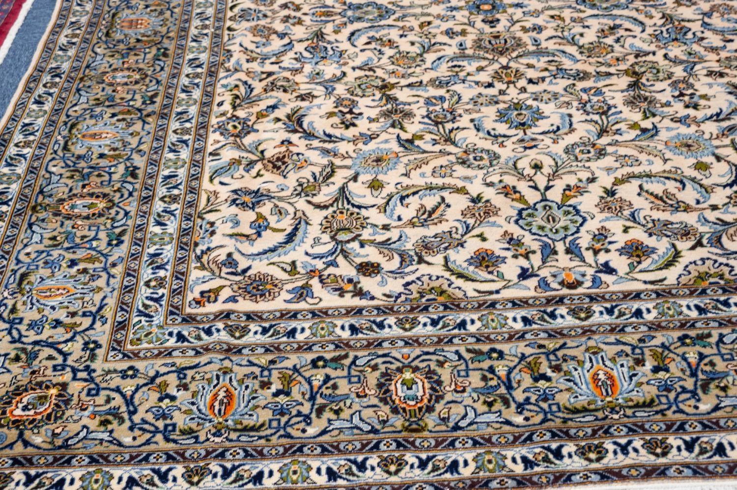 KASMAR PERSIAN CARPET with all-over Herati design on a beige field, the principal border moss - Image 2 of 3