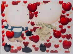 MACKENZIE THORPE (b.1956) ARTIST SIGNED LIMITED EDITION COLOUR PRINT ?Dancing in Love?, (40/295)