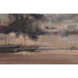 GEORGE THOMPSON (1934 - 2019) PASTEL DRAWING'Yachts at West Kirby' Signed lower right 13 1/4" x 20