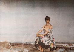 AFTER SIR WILLIAM RUSSELL FLINT LIMITED EDITION COLOUR PRINT ?Mademoiselle Sophie?, (308/850)