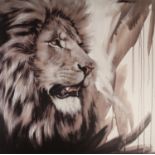 AFTER JEN ALLEN (MODERN) COLOUR PRINT ?Lion King?, UNSIGNED AND NOT NUMBERED 25 ½? x 25 ½? (64.7cm x