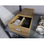 TWO BOTTLES OF 'SHERWOOD' NEW ZEALAND PINOT NOIR 2011 AND SAUVIGNON BLANC, IN WOODEN CASE