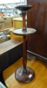 A MAHOGANY SMOKERS COMPANION STAND