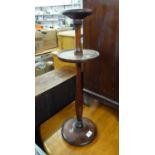 A MAHOGANY SMOKERS COMPANION STAND