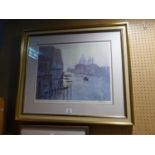 BOB RICHARDSON,ARTIST SIGNED LIMITED EDITION COLOUR PRINT'MORNING SUNLIGHT', VENICE, 287/50014 3/