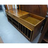 A MID CENTURY LOW EXTENDING RECORD/STORAGE UNIT (A.F.)