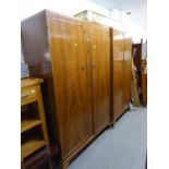 A QUEEN ANNE STYLE FLAMED MAHOGANY BEDROOM SUITE OF FIVE PIECES, TO CONSIST OF; A LARGE LADY'S