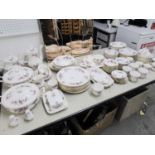 AN APPROXIMATELY 110 PIECE ROYAL ALBERT BONE CHINA 'LAVENDER ROSE' PATTERN DINNER, TEA AND COFFEE