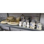 ROYAL STAFFORD RADIO PATTERN BREAKFAST SET FOR FOUR PERSONS, ROYAL STAFFORD BOWLS AND PLATES AND
