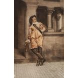 AFTER J.L.E. MEISSONIER BY F.G. STEVENSON PAIR OF MEZZOTINTS OF CAVALIERS ?Reverie? ?Courtyard at