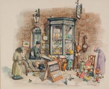 ALBIN TROWSKI (1919-2012) PEN AND WASH The Antique Shop Signed and dated (19)78 12 ¼? x 14 ½? (31.