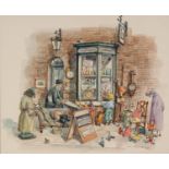ALBIN TROWSKI (1919-2012) PEN AND WASH The Antique Shop Signed and dated (19)78 12 ¼? x 14 ½? (31.