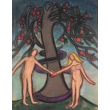 ATTRIBUTED TO THEODORE MAJOR (1908-1999) PASTEL DRAWING Adam and Eve Unsigned 22? x 16 ¾? (56cm x