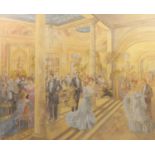 PETER MILLER (TWENTIETH CENTURY) OIL PAINTING ON CANVAS The Ritz, London (1906) Signed 40? x 50? (