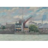 BOB RICHARDSON (b.1938) PASTEL DRAWING ?The Prospect of Whitby, Wapping Wall, London? Signed, titled