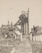 G.A. SOUTHWORTH (MODERN) PEN AND INK DRAWING Astley Green Colliery Signed 16 ½? x 13 ¼? (42cm x 33.