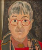 ATTRIBUTED TO GILBERT SPENCER (1892-1979) OIL PAINTING Portrait of Stanley Spencer Signed G. Spencer