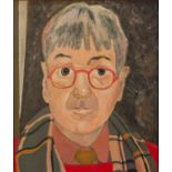 ATTRIBUTED TO GILBERT SPENCER (1892-1979) OIL PAINTING Portrait of Stanley Spencer Signed G. Spencer