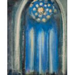MALCOLM FRYER (b.1937) OIL ON BOARD ?Rose Window? Signed and titled verso 18 ¾? x 14 ¾? (47.7cm x