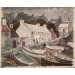 NORMAN JAQUES (1922-2014) TWO COLOUR PRINTS Moelfre Village, Signed Artist Proof 20? x 23? (50.8cm x