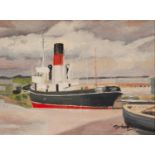 ROGER HAMPSON (1925 - 1996) OIL PAINTING ON BOARD 'Sea Alarm' Signed lower right, titled and