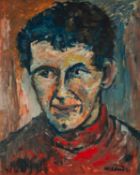 LAWRENCE JAMES ISHERWOOD (1917-1988) OIL ON BOARD ?Grenville Smith?, portrait Signed and dated (19)