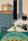 DEREK WILKINSON (1929-2001) ARTIST SIGNED LIMITED EDITION PRINT, COLOURED ?Unicorn Brewery?, (6/8)