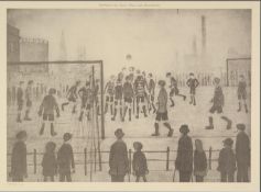 AFTER L.S. LOWRY LIMITED EDITION PRINT OF A PENCIL DRAWING ?The Football Match?, (540/1500),