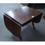GOOD QUALITY OAK OCCASIONAL TABLE, HAVING FALL ENDS AND UNDERTIER