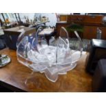 A 'FABIAN ART' ITALIAN PERSPEX COFFEE TABLE IN THE FORM OF A FLOWER (LACKING GLASS TOP)