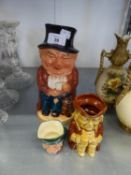 BURLINGTON 'ERBERT APPYDAY' TOBY JUG, ROYAL DOULTON TOBY JUG 'TOBY PHILPOTTS' AND DARTMOUTH