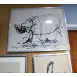 RUTH ROLAND (MODERN) FOUR LIMITED EDITION MONOCHROME PRINTS OF DRAWINGS MADE AT SLIMBRIDGE