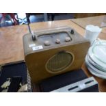 EVER READY 'SKY QUEEN' VINTAGE RADIO RECEIVER, IN SIMULATED SNAKE SKIN COVERED CASE WITH PERSPEX