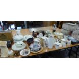 LARGE COLLECTION OF DECORATIVE AND OTHER POTTERY AND CHINA  INCLUDING; MALING LUSTRE POTTERY
