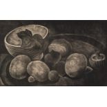 MAY AIMEE SMITH (1886-1962) ARTIST SIGNED LIMITED EDITION WOOD ENGRAVING Still-life, mushrooms and