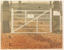 DEREK WILKINSON (1929-2001) ARTIST SIGNED LIMITED EDITION COLOUR ETCHING ?Park Gate, Autumn?,