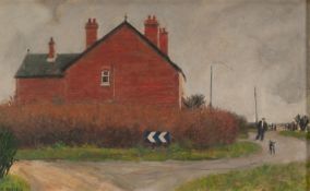 JIM RUSSELL (b.1933)THREE WORKSOIL PAINTING ON BOARD?Red House, Derbyshire?7 ¼? x 11 ¾? (18.4cm x