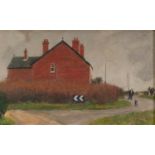 JIM RUSSELL (b.1933)THREE WORKSOIL PAINTING ON BOARD?Red House, Derbyshire?7 ¼? x 11 ¾? (18.4cm x