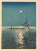 SHODA KOHO (1875-1946) WOODCUT Moonlit Sea 10? x 7? (25.4cm x 17.8cm) UNATTRIBUTED (EARLY