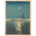 SHODA KOHO (1875-1946) WOODCUT Moonlit Sea 10? x 7? (25.4cm x 17.8cm) UNATTRIBUTED (EARLY