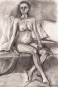 FLO BRADY (TWENTIETH CENTURY) SIX WORKS BLACK PASTEL Seated female nude, (20)03 19 ½? x 13 ¼? (49.